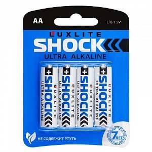 Батарейки Luxlite Shock АА 4 штуки в блистере (BLUE)